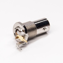 BNC Connector Right Angle Bulkhead Female for PCB Mount