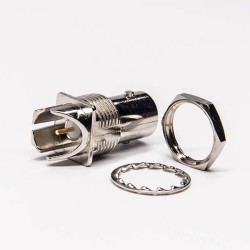BNC Connector Straight Bulkhead Female for Edge Mount