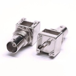 BNC Connector Straight Nickel Plated Female for PCB Mount
