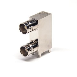 Bnc Double Female Connector Angled DIP Type for PCB Mount