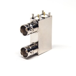 Bnc Double Female Connector Angled DIP Type for PCB Mount