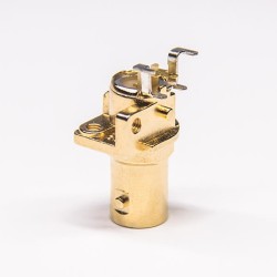 BNC Female Connector PCB Mount Angled DIP Type