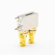 BNC Female Connector Right Angle PCB Mount Through Hole Dual-port Bayonet