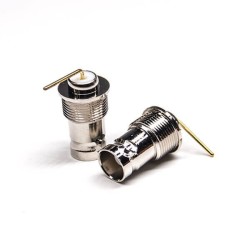 BNC Female Connector Right Angled Nickel Plating RollingType