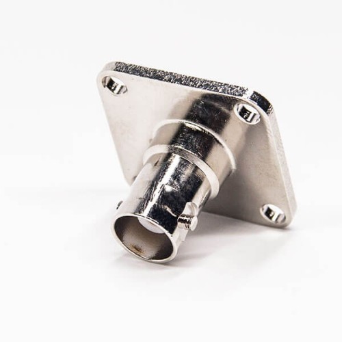 BNC Flange Mount 4 Hole Female Connector Solder Type BNC Flange Mount 4 Hole Female Connector Solder Type