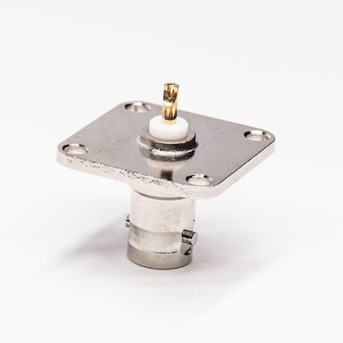 BNC Flange Mount 4 Hole Female Connector Solder Type BNC Flange Mount 4 Hole Female Connector Solder Type