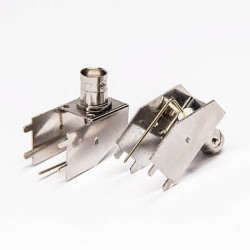 BNC Jack Connector Right Angle Through Hole for PCB Mount