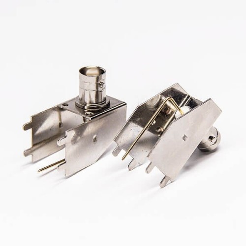 BNC Jack Connector Right Angle Through Hole for PCB Mount