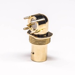 BNC Jack Connector Right Angled Bulkhead for PCB Mount
