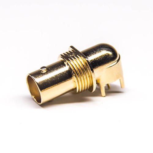BNC Jack Connector Right Angled Bulkhead for PCB Mount
