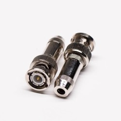 BNC Male Connector Twist On Vertical with Straight knurl for Cable