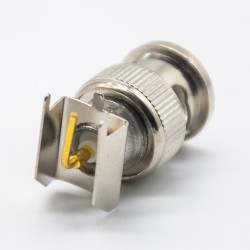 BNC Right Angle Zinc Alloy Male Connector for PCB