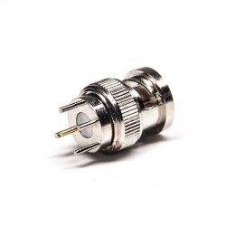 BNC Through Hole Male Connector 180 Degree for PCB Mount