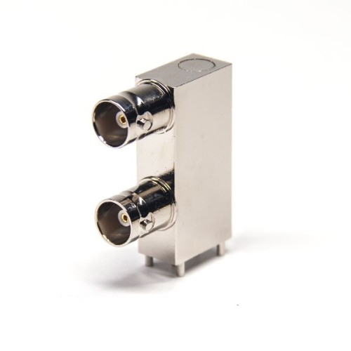 Dual BNC Connector Female Type 90 Degree Through Hole for PCB Dual BNC Connector Female Type 90 Degree Through Hole for PCB