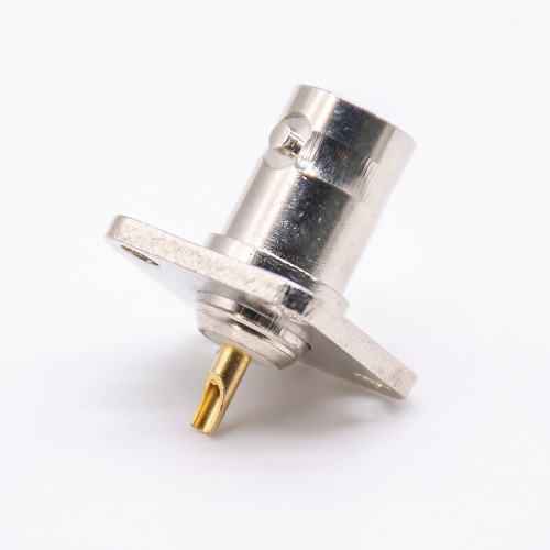 Flange Mount BNC Connector 4 Hole Female Connector Solder Type Flange Mount BNC Connector 4 Hole Female Connector Solder Type