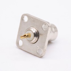 Flange Mount BNC Connector 4 Hole Female Connector Solder Type