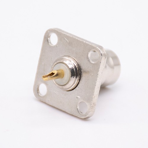 Flange Mount BNC Connector 4 Hole Female Connector Solder Type Flange Mount BNC Connector 4 Hole Female Connector Solder Type