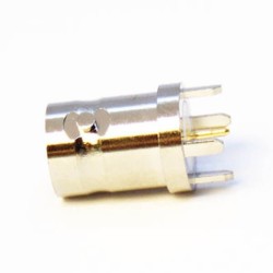 HD BNC Connector Female Vertical Type for PCB with Bulkhead