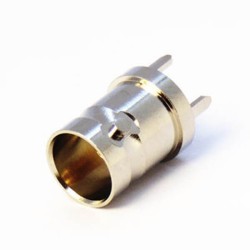 HD BNC Connector Female Vertical Type for PCB with Bulkhead