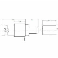 HD-SDI BNC Connector Crimp Female 180 Degree for Cable