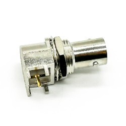 HD SDI BNC Connector Female for PCB Mount 8mm Leg 90 Degree DIP Type Nickel Plating
