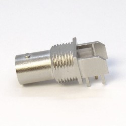 HD SDI BNC Connector Female for PCB Mount 8mm Leg 90 Degree DIP Type Nickel Plating