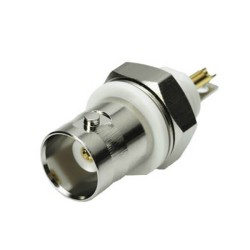 HD-SDI BNC Connector Female Wall Mounting for Panel Mount Crimp Straight Solder Type