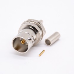 HD-SDI BNC Connector for Cable Female Vertical Type 180 Degree Crimp