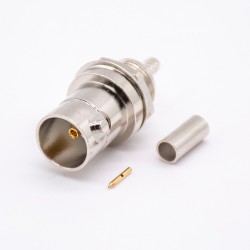 HD-SDI BNC Connector for Cable Female Vertical Type 180 Degree Crimp