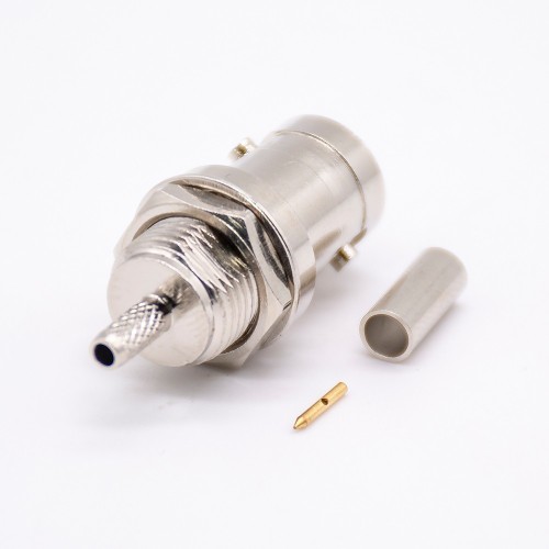 HD-SDI BNC Connector for Cable Female Vertical Type 180 Degree Crimp HD-SDI BNC Connector for Cable Female Vertical Type 180 Degree Crimp