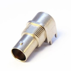 HD SDI BNC Right Angle Female DIP Type PCB Connector Mount Bulkhead