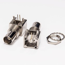 PCB Mount BNC Female Coaxial Connector Jack Through Hole for PCB Mount