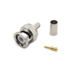 RG58/RG142 BNC Connector Male Straight Crimp Type