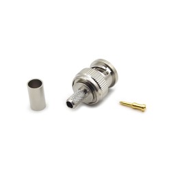 RG58/RG142 BNC Connector Male Straight Crimp Type
