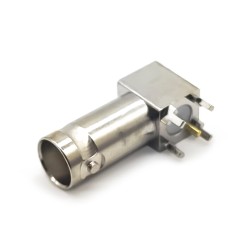 Socket BNC Connector for PCB Mount Angled Through Hole