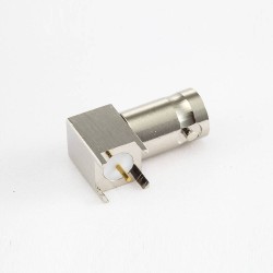 Socket BNC Connector for PCB Mount Angled Through Hole