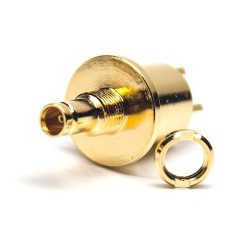 20pcs DIN Type Connector Female Straight Glod Plating Bulkhead for PCB Mount