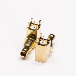 20pcs DIN1 .0 2.3 Connector Female Right Angled Through Hole for PCB Mount