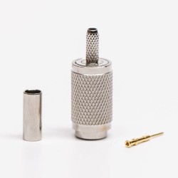 DIN 1.0/2.3 Connector Straight Male Crimp Type for Cable RG316-RG174