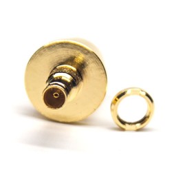 DIN Type Connector Female Straight Glod Plating Bulkhead for PCB Mount