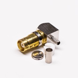 20pcs DIN 1.6/5.6 Connector Female Right Angled Crimp Type