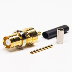 Connector DIN 1.6/5.6 Female 180 Degree Crimp Type for Coaxial Cable