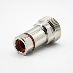 DIN Connectors Types 180° DIN7/16 Female Nickel Plating Cable Solder