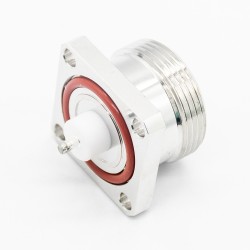 Waterproof DIN Connector 7/16 4Hole Flange Female for Panel Mount