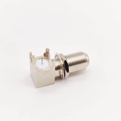20pcs 90 Degree F Type Connector Female Bulkhead for PCB Mount