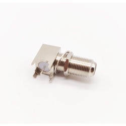 20pcs 90 Degree F Type Connector Female Bulkhead for PCB Mount