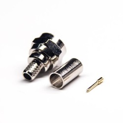 20pcs Crimp Type F Connector Straight Male for Coaxial Cable