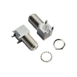 20pcs F Connector Bulkhead Right Angled Female for PCB Mount