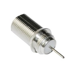 20pcs F Connector Jack Straight Bulkhead RF Coax for Panel Mount