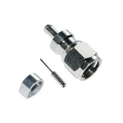 20pcs F Connector RG58 RF Coax Straight Plug for Cable